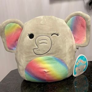 8” RAINBOW Mila the Elephant Squishmallow NWT